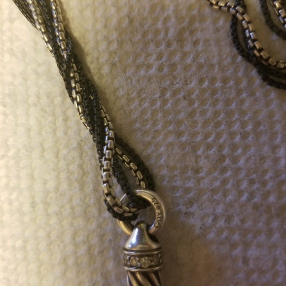David Yurman tassel necklace in black and silver - Picture 8 of 8